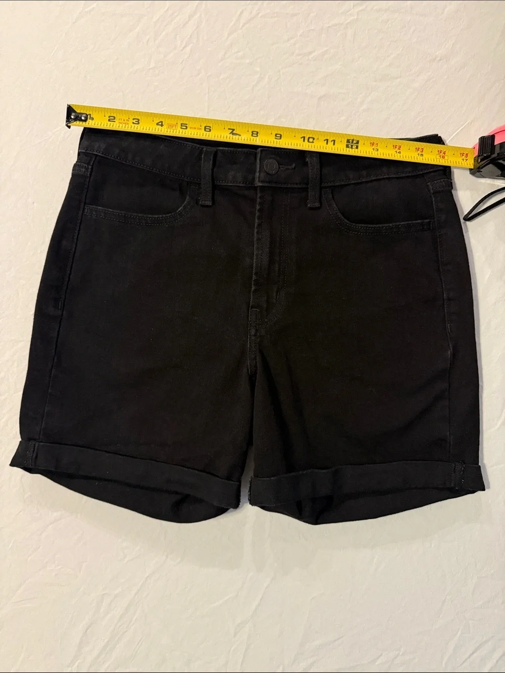 Old Navy Women's Black High Waisted Wow Jean Shorts Size 10 NWOT